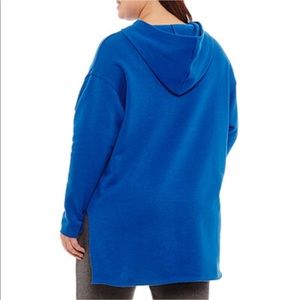 Tops - 1X Blue Long Sleeve Knit Hoodie 1X Tops - 1X Blue Long Sleeve Knit Hoodie 1X